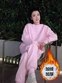 83 Bộ Đồ Thể Thao Cotton Nữ Mùa Thu Đông Thêm Nhung Rộng Rãi, Thời Trang Cao Cấp, Thoải Mái, Chạ