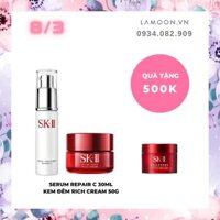 [8.3 SALE] Bộ Dưỡng Phục Hồi Da SK-II Serum Repair C 30ml và Kem Đêm Rich Cream 50g