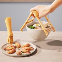 83% Tỷ lệ mua lại Lưỡi chống bỏng cao cấp Bát Tongs Silicone Chống trượt Nhà bếp Khay rau đa chức năng chịu nhiệt độ cao Chảo nướng Chảo hấp Lưỡi 3.8.6