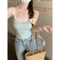 84978 Có Thể Điều Chỉnh Dây Đeo Vai Ren Khâu Áo Vest Không Tay