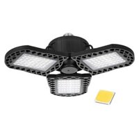 85-220V 60W E27 Deformable Garage Light Pure White/Cool White Three Leaf LED Light Bulb for Basement Parking Lot