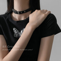 85 Độ Màu Xám Ngọt Ngào Mát Mẻ Vòng Cổ Choker Nữ, Dây Xích Cao Cấp Punk Da Choker