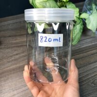 85 Hộp Nhựa, Hũ Nhựa Pet 820ml Nắp Nhôm Đựng Thực Phẩm, Đồ Khô, Ngũ Cốc