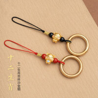 8585 Lần Mua Lại Đồng Cung Hoàng Đạo Linh Vật Điện Thoại Di Động Dây Buộc Năm Chìa Khóa Vòng Khóa Năm Rồng Mặt Dây Chuyền Trang Sức 25.2.16