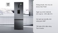 8,590k Tủ Lạnh Aqua Inverter AQR-B399MA(WHB) 350 Lít
