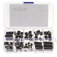 85pcs 10 Types Integrated Circuit Chip IC Chips Assortment Kit OPAMP Single Precision Timer PWM Including LM324 LM358 LM