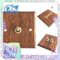 86 Loại Gỗ Chắc Chắn Bảng Điều Khiển Công Tắc Đèn Tường Retro Đồng Thau Chuyển Đổi Công Tắc Gỗ Hạt Điện Ổ Cắm