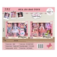 8602 HỘP BABY 1C KHỚP, MẮT THỦY TINH + TÚI XÁCH + BÔNG TAI, VÒNG Leisu Relytime 8607