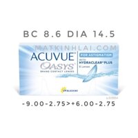 (8.6/14.5) Kính áp tròng 2 tuần cận-viễn-loạn ACUVUE Oasys (Johnson & Johnson)
