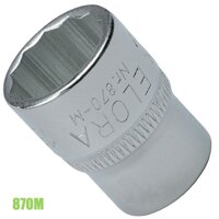 870-M 9 - Đầu tuýp hệ mét 12 cạnh vuông 3/8 inch, DIN 3124