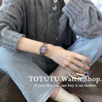 88 Totutu Hàn Quốc Tươi Mát 100 Bộ Huân Chương Màu Tím Nhỏ Mặt Đồng Hồ Nữ Tinh Xảo Nhỏ Nhắn Xa X