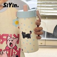 [8876 Đánh giá tích cực] Cốc cách nhiệt với ngăn tách trà và nước, dung tích lớn, di động, giá trị thẩm mỹ cao, cốc đá cho nữ sinh, mẫu mới 2025, cốc chống rò rỉ trà