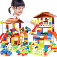 89 Chiếc Size Lớn Trượt Khối Tương Thích Legoe Duplo Thành Phố Nhà Mái Lớn Hạt Khối Xây Dựng Lâu Đài Gạch Đồ Chơi trẻ Em