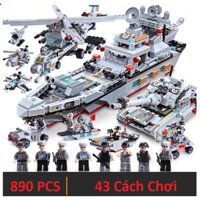 890 CHI TIẾT- BỘ ĐỒ CHƠI Lắp Ráp TÀU CHIẾN HẠM, CHIẾN THUYỀN - Đồ Chơi Lắp Ráp Tàu Hải Quân