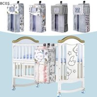 [8c05] Dụng cụ sắp xếp tã treo tã cho bé sơ sinh Bộ sắp xếp lưu trữ giường cũi Túi đựng đồ chơi Bộ đồ chơi Tã lót giường cho bé [8C]