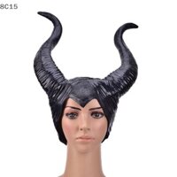 [8c15] Mũ Halloween Sừng Cosplay Maleficent Evil Queen Mũ nón Trang phục [8C]