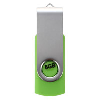 8GB USB Flash Drive Memory Stick Fold Storage Thumb Stick Pen Swivel Design - Green