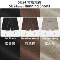 8GIS Fear of God Men's Curling Shorts 
 ESSENTIALS shorts Chestnut Brown Grass Gray