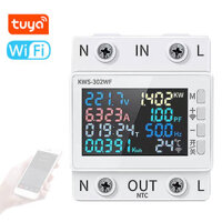 8in1 Power Meter Color Screen 2P Multi-function AC Energy Meter 170-270V/63A Voltage and Current Meter Standard Rail Mou