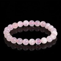 8mm Đá Tự Nhiên Màu Hồng Canxit Tròn Hạt Vòng Tay Pha Lê Sức Khỏe Lắc Tay Nữ Trang Sức Thời Trang