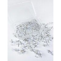 8mm Ghim đẩy trong suốt vô hình 100 miếng đóng hộp ghim ngắn ghim bảng tin ghim đinh ghim bảng kẹp ảnh ghim treo tường