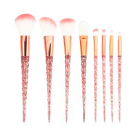 8Pcs Glitter Diamond Brush Crystal Brushes Foundation Blending Brush Eyeshadow Brush Cosmetic Beauty Make Up Tool Set