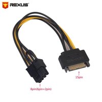 8Pin (6 + 2) Để 15Pin PCI-E SATA Cáp Cấp Nguồn Cho Card Đồ Họa Cứng An