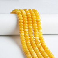 [8x5mm] Chuỗi Đá Dẹt Bánh Xe - Màu Vàng Vân - Phụ Kiện Xâu Phối Vòng Tay Vòng Cổ Phong Thủy May Mắn Nam Nữ