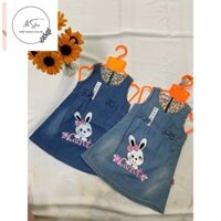 9-26kg Đầm suông jean sát nách cho bé gái - đầm đuôi cá bé gái -váy jean bé gái vnxk