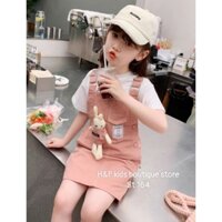 9-26kg_🍀🍀Yếm Váy Kaki Cho Bé Gái Cực Xinh