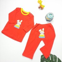 [9-36M] Bộ cotton Dobi bé gái - Đỏ