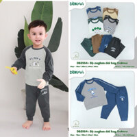 (9-36M) Bộ dài tay bé trai Dokma vải cotton mỏng DB1101 DB1806 DB1890 DB2564 DB2495 BD2482