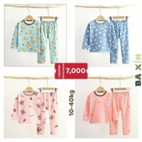 (9-40kg)Đồ bộ nỉ bông dài tay mùa thu đông 14-22 độ KHÔNG NHĂN, KHÔNG RA MÀU, KHÔNG XÙ LÔNG size đại cho bé trai bé gái