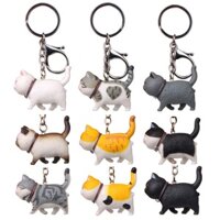 9 Cái / bộ Chuông Mèo Mẫu Nữ Móc Khóa Xe Nhăn Cặp Đôi Móc Chìa Khóa Đồ Chơi Trẻ Em Vòng Chìa Khóa Mặt Dây Chuyền Mèo Móc Chìa Khóa Túi Xe Móc Khóa Quà Tặng Sáng Tạo