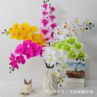 9 đầu 3D Lan Hồ Điệp hoa giả cao cấp hoa cưới phim Vải Lụa Hoa Giả Hoa đất xếp hàng hoa cưới Hoa
