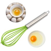 9 Inch Bằng Tay Eggbeater Ốp Inox Nhà Bếp Máy Xay Sinh Tố Làm Bánh Bột Khuấy Trộn Balo Trứng Be Dụng Cụ