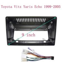 9 Inch Khung Xe Fascia Adapter Android Radio Dash Lắp Bảng Điều Khiển Bộ Dành Cho Xe Toyota Vitz Yaris Echo 1999-2005