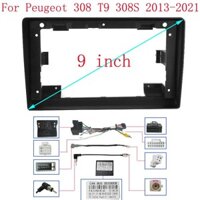 9 Inch Khung Xe Fascia Adapter Canbus Hộp Giải Mã Cho Xe Đạp Peugeot 308 SW 308 308s T9 2015 Android Radio Dash Lắp Bảng Điều Khiển Bộ