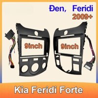 9 inch Màn hình Android của xe hơi được sử dụng cho Kia Forte 2009 - đến nay với khung hình 9 inch và dây nguồn，Đen