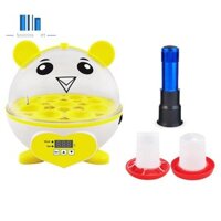 9 Máy ấp trứng ấp trứng, Điều khiển nhiệt độ tự động cho gà nở có đèn và thức ăn Dễ dàng lắp đặt Dễ dàng sử dụng phích cắm EU