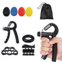 9 Pcs Hand Grip Strengthener Adjustable Hand Gripper Finger Stretcher Resistance Stress Relief Ball Fitness Exercise Too