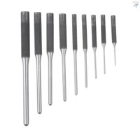 9 Pieces Roll Pin Punch Set Steel Punches Hand Pin Removing Tool with Carrying Case for Jewelers Watchmakers Carpenters