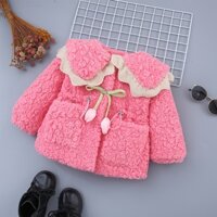 (9 tháng -4 tuổi) Áo khoác bé gái ấm áp thời trang mới mùa đông, Quần áo dài tay chống gió và ấm áp cho trẻ em phong cách Hàn Quốc