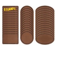 90 Chiếc Leatherette Trống Mũ Miếng Dán Mộc Mạc Giả Da Miếng Dán Cho Áo Khoác Ba Lô