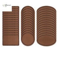 90 Chiếc Leatherette Trống Sắt Trên Leatherette Patch Mộc Mạc Giả Da Miếng Dán Cho Áo Khoác Ba Lô