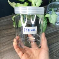 90 Hộp Nhựa, Hũ Nhựa Pet 750ml Nắp Nhôm Đựng Thực Phẩm, Đồ Khô, Ngũ Cốc