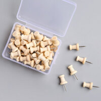 [90 Miếng] Ghim đẩy gỗ, ghim bấm gỗ, ghim bấm sáng tạo, ghim đẩy, bảng nút chai, bảng nỉ, tường ảnh đặc biệt