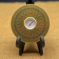 [90% Tích cực r [Tỷ lệ khen ngợi 90%] La bàn tròn phong thủy 10 cm 17 cm 20 cm 27 cm Đồng nguyên chất Giả La bàn phong thủy Đồng có độ chính xác cao Giới thiệu người mới bắt đầu Đơn giản Luo 3.23