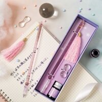 90% Tỷ Lệ Khen ngợi Hoa Anh Đào Nhúng Bút Hoa Kỳ Bút Thủy Tinh Quà Tặng Học Sinh Bút Pha Lê Với Mực Đỏ Hộp Quà Tặng 25.3.19