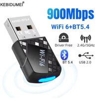 900mbps USB WiFi 6 Bluetooth 5.4 Adapter 2 trong 1 Dongle Dual Band 2.4G 5G Mạng Không Dây Wlan Thu